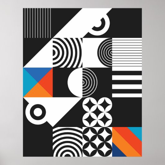 Poster Géométrie moderne de style scandinave (Devant)