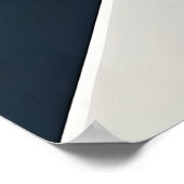 Poster Géométrie Moderne Navy Blanc Or Couches (Coin)