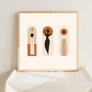 Poster Géométrie Naturelle – Art Minimaliste Féminin III