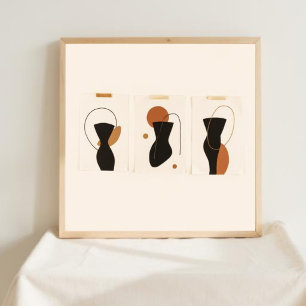 Poster Géométrie Naturelle – Art Minimaliste Féminin XII