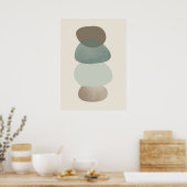 Poster Géométrie neutre Dessins Boho simples Chic Boho (Cuisine)