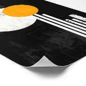 Poster Géométrie noire minimaliste Abstraite (Coin)