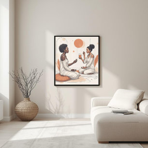 Poster Géométrie organique – Fusion de la nature moderne