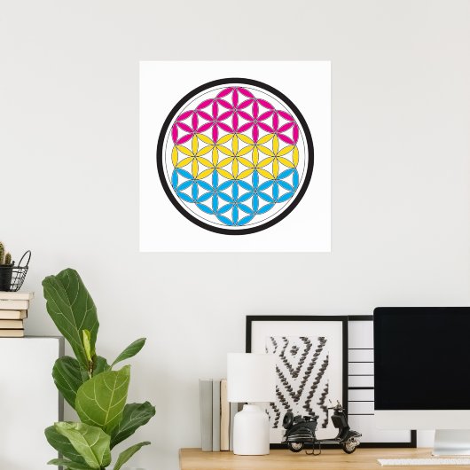 Poster géométrie sacrée de pan (Bureau à domicile)