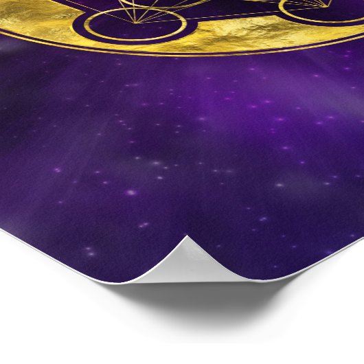 Poster Géométrie sacrée du cube de Metatron (Coin)