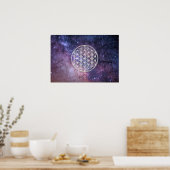 Poster Géométrie sacrée - La Fleur de la Vie dans l'unive (Cuisine)