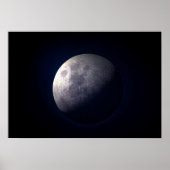 Poster Géométrie sacrée - La Fleur de la vie dans une lun (Devant)