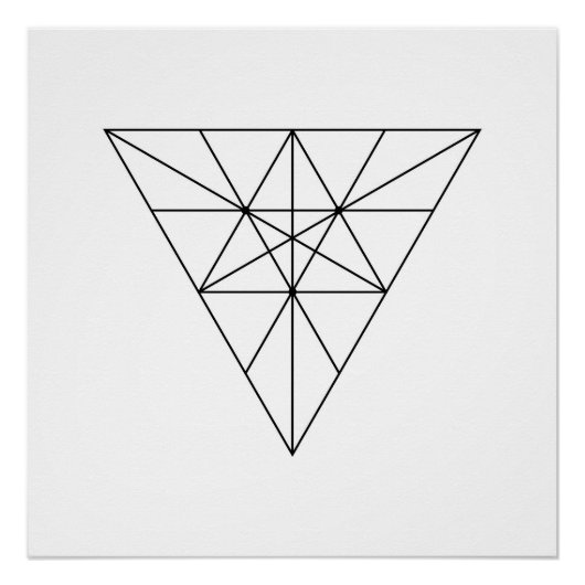 Poster Géométrie sacrée minimaliste moderne Abstraite (Devant)