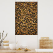 Poster Géométrie sculptée : Composition Abstraite textura (Cuisine)