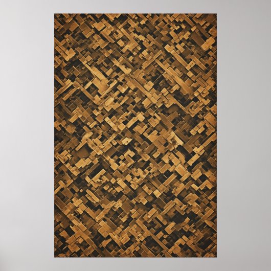 Poster Géométrie sculptée : Composition Abstraite textura (Devant)