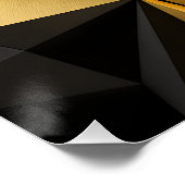 Poster Géométrie spirale dorée (Coin)