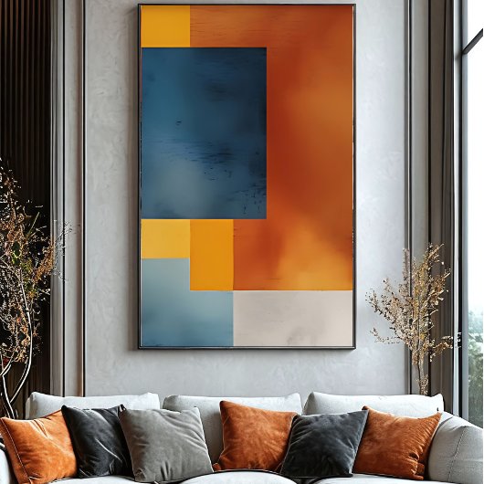 Poster Géométrie terrestre abstraite