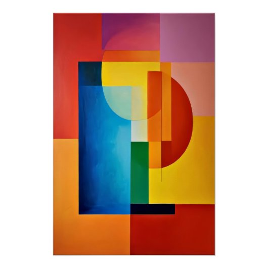 Poster Géométrie vive (Devant)