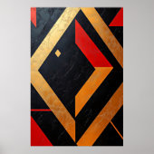 Poster Géométries flamboyantes (Devant)