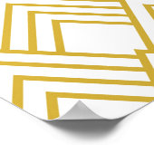 Poster Géométrique abstrait, blanc et or (Coin)