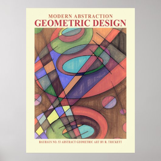 Poster géométrique Abstrait EP no 3 (Devant)