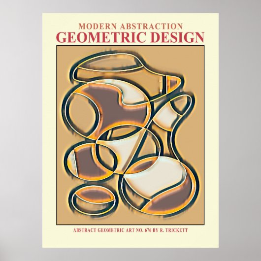 Poster géométrique Abstrait EP no 9 (Devant)