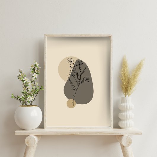 Poster géométrique Abstrait minimaliste moderne