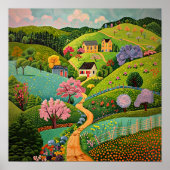 Poster géométrique Abstrait nordique (Matte) (Devant)