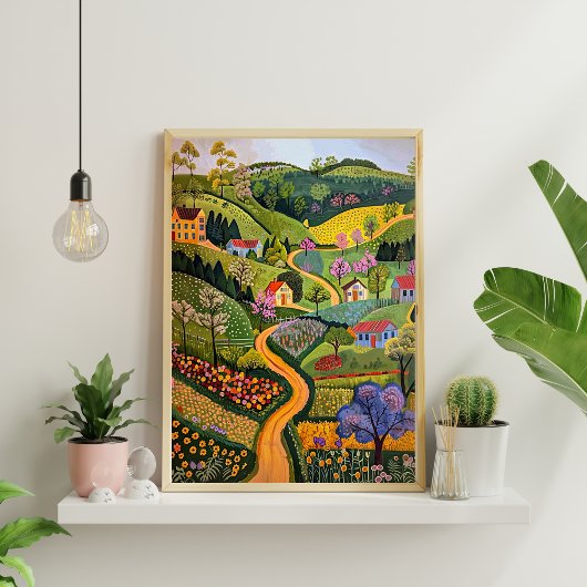 Poster géométrique Abstrait nordique (Matte) 19x19