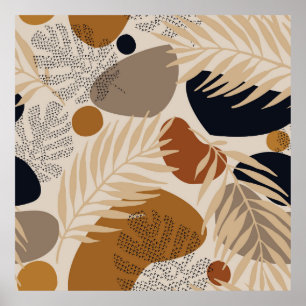 Poster géométrique Abstraite, formes naturelles en nord m