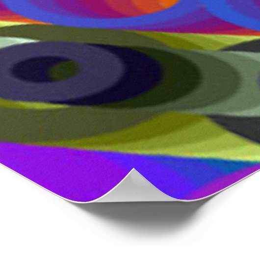 Poster géométrique coloré Mandala Circle (Coin)