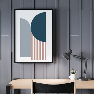Poster Géométrique Moderne Abstrait Contemporain