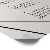 Poster Géométrique moderne | Graphique de sièges alphabét (Coin)