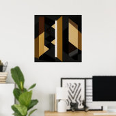 Poster Géométrique Moderne Minimaliste Gras (Bureau à domicile)