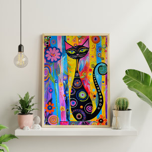 Poster géométrique nordique Abstrait (Matte) 12x18