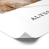 Poster Géométrique | Photo Mariage et date du chiffre rom (Coin)