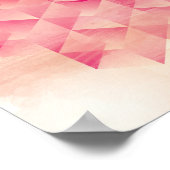 Poster Géométrique rouge et orange (Coin)