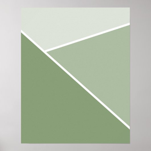 Poster géométrique Sage Green (Devant)