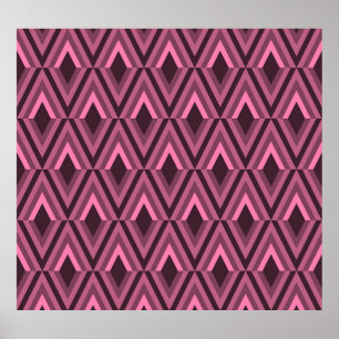 Poster Géométrique Zig Zag Ethnique Sans Seamless