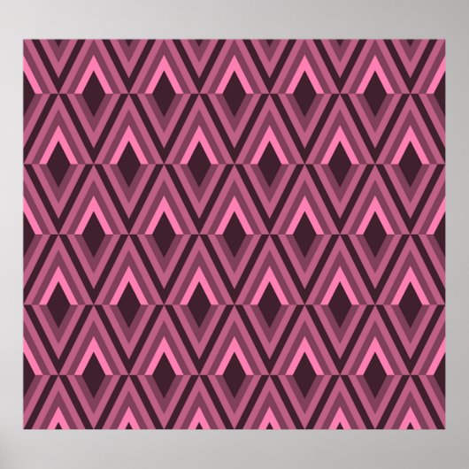 Poster Géométrique Zig Zag Ethnique Sans Seamless (Devant)