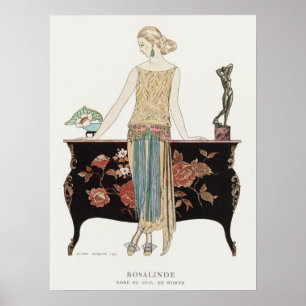 Poster George Barbier, La Robe du Soir, 1922 Mode