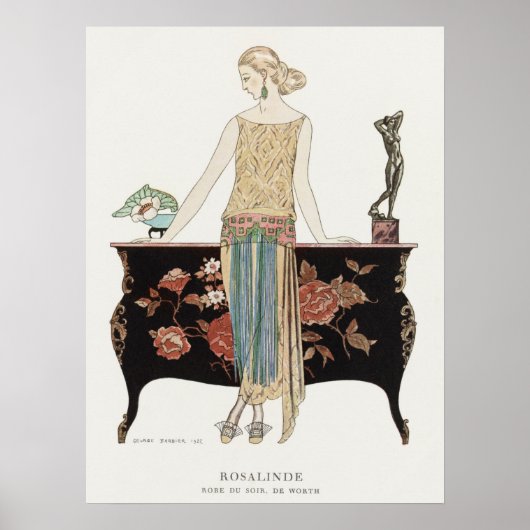 Poster George Barbier, La Robe du Soir, 1922 Mode (Devant)