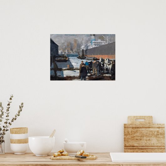 Poster George Bellows Hommes des docks (Cuisine)