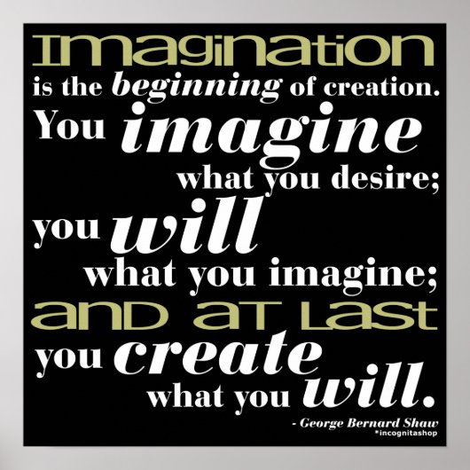 Poster George Bernard Shaw Citation (Devant)