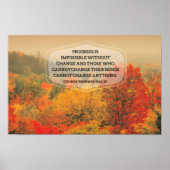 Poster George Bernard Shaw Citation inspirante "Changemen (Devant)