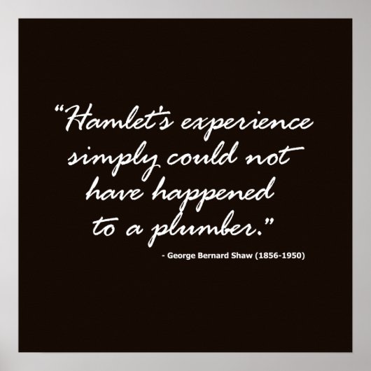 Poster George Bernard Shaw sur Hamlet (Devant)