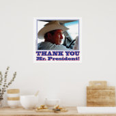 Poster George Bush/Merci ! (Cuisine)