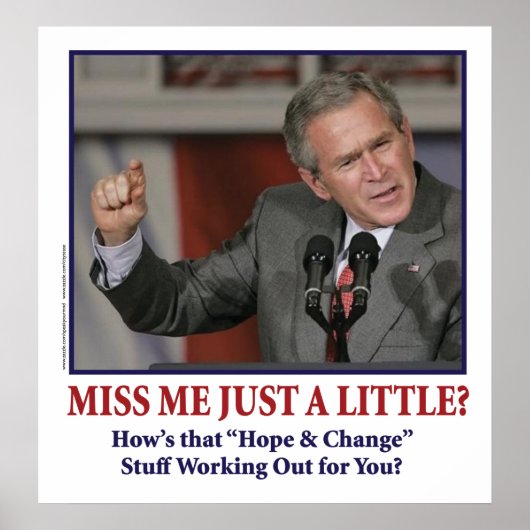 Poster George Bush/Miss Me Just a Little ? (Devant)
