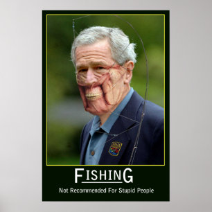 Poster George Bush pêchant l'affiche