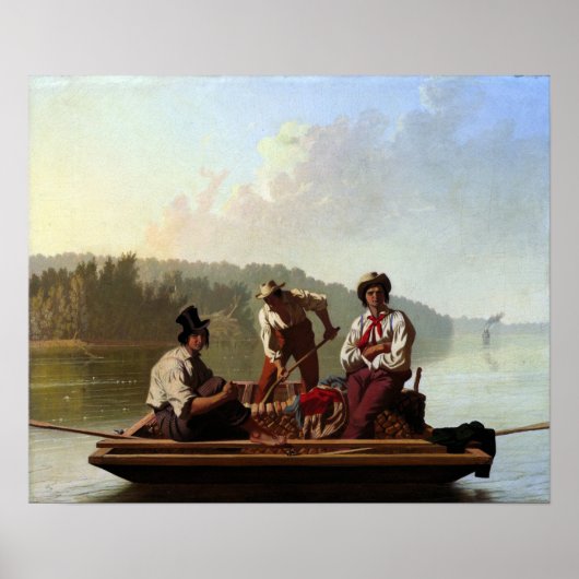 Poster George Caleb Bingham Boatmen sur le Missouri (Devant)