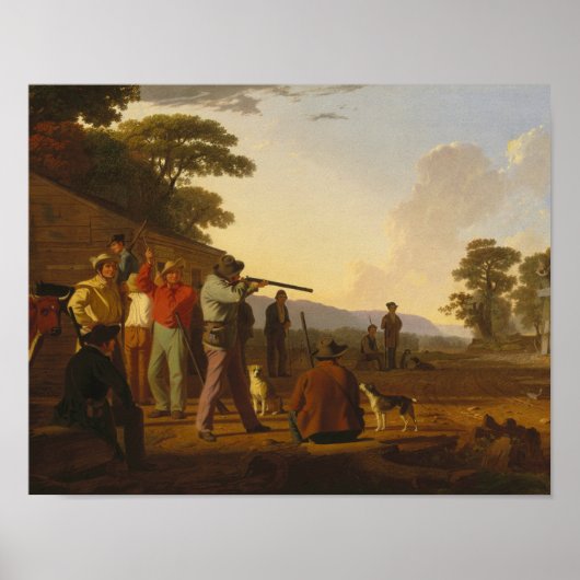 Poster George Caleb Bingham - Tir pour le boeuf (Devant)
