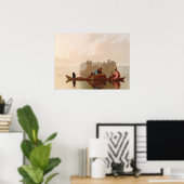 Poster George Caleb Bingham Traders de fourrures Missouri (Bureau à domicile)