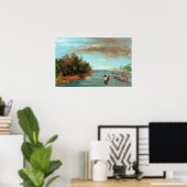 Poster George Catlin Sac et Fox voile en canoës (Bureau à domicile)