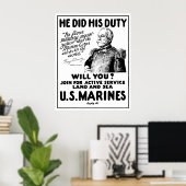 Poster George Dewey US Marines (Bureau à domicile)