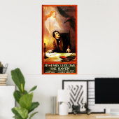 Poster George Hazelton's The Raven Edgar Allan Poe 1908 (Bureau à domicile)